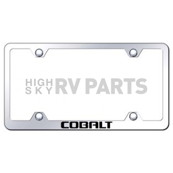 Automotive Gold License Plate Frame - Silver Stainless Steel - LFWCBTEC