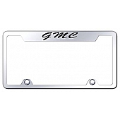 Automotive Gold License Plate Frame - Silver Stainless Steel - TFSGMCEC