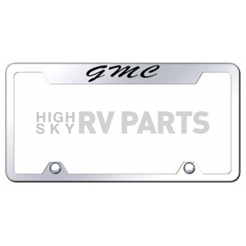 Automotive Gold License Plate Frame - Silver Stainless Steel - TFSGMCEC