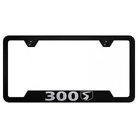 Automotive Gold License Plate Frame - Black Stainless Steel - GF30SEB
