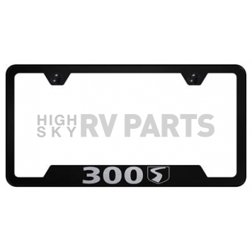 Automotive Gold License Plate Frame - Black Stainless Steel - GF30SEB