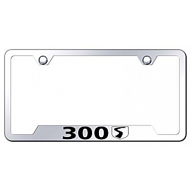 Automotive Gold License Plate Frame - Silver Stainless Steel - GF30SEC