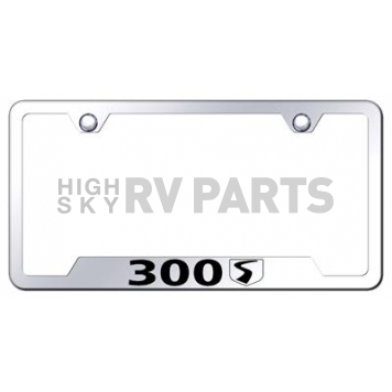 Automotive Gold License Plate Frame - Silver Stainless Steel - GF30SEC