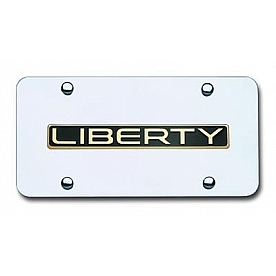Automotive Gold License Plate - Liberty Stainless Steel - LIBNGC
