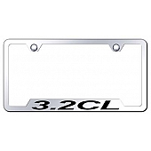 Automotive Gold License Plate Frame - Silver Stainless Steel - GF32CEC