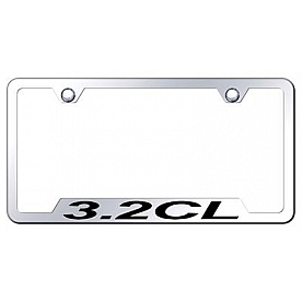 Automotive Gold License Plate Frame - Silver Stainless Steel - GF32CEC
