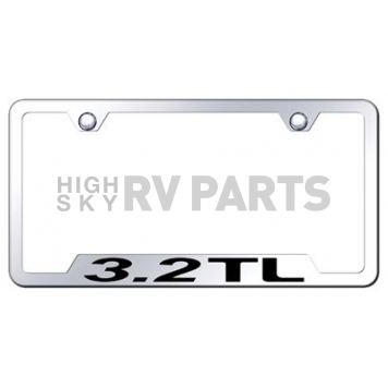 Automotive Gold License Plate Frame - Silver Stainless Steel - GF32TEC