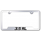 Automotive Gold License Plate Frame - Silver Stainless Steel - GF35REC