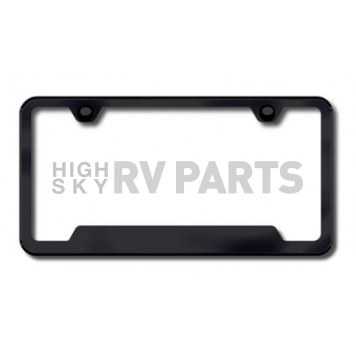 Automotive Gold License Plate Frame - Black Stainless Steel - GF462B