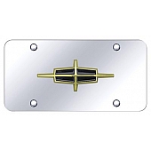 Automotive Gold License Plate - Lincoln Logo Stainless Steel - LINHGC