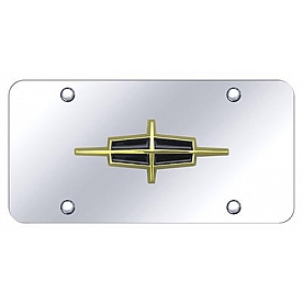 Automotive Gold License Plate - Lincoln Logo Stainless Steel - LINHGC