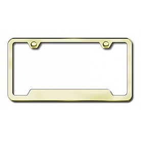 Automotive Gold License Plate Frame - Gold Stainless Steel - GF462G
