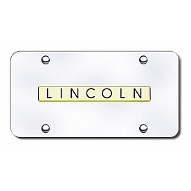 Automotive Gold License Plate - Lincoln Stainless Steel - LINNCB