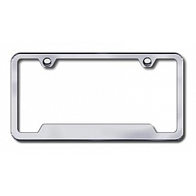 Automotive Gold License Plate Frame - Silver Stainless Steel - GF462S