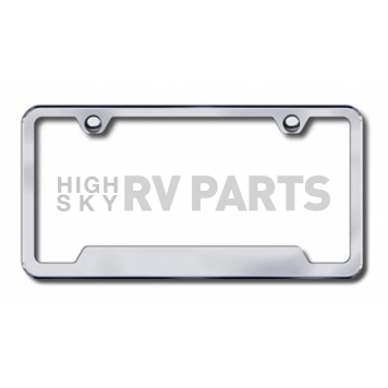 Automotive Gold License Plate Frame - Silver Stainless Steel - GF462S