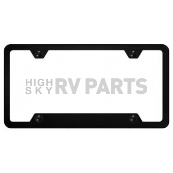 Automotive Gold License Plate Frame - Black Stainless Steel - GF464B