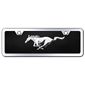 Automotive Gold License Plate - Mustang Logo Acrylic - PMUSCBMK