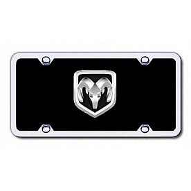 Automotive Gold License Plate - Ram Acrylic - PRAMOEMCBK
