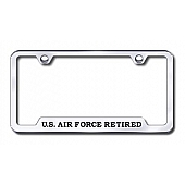 Automotive Gold License Plate Frame - Silver Stainless Steel - GFAIRFREC