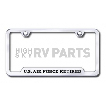 Automotive Gold License Plate Frame - Silver Stainless Steel - GFAIRFREC