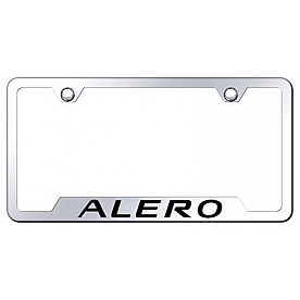 Automotive Gold License Plate Frame - Silver Stainless Steel - GFALEEC