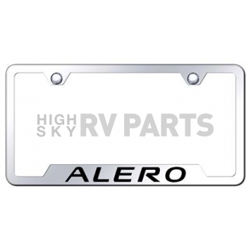 Automotive Gold License Plate Frame - Silver Stainless Steel - GFALEEC