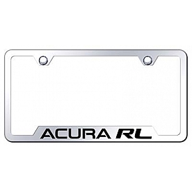 Automotive Gold License Plate Frame - Silver Stainless Steel - GFARLEC