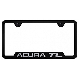 Automotive Gold License Plate Frame - Black Stainless Steel - GFATLEB