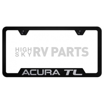 Automotive Gold License Plate Frame - Black Stainless Steel - GFATLEB