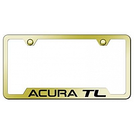 Automotive Gold License Plate Frame - Gold Stainless Steel - GFATLEG