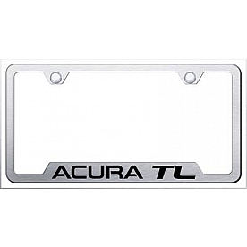 Automotive Gold License Plate Frame - Silver Stainless Steel - GFATLES