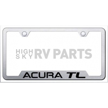 Automotive Gold License Plate Frame - Silver Stainless Steel - GFATLES