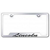 Automotive Gold License Plate Frame - Silver Stainless Steel - GFSLINEC