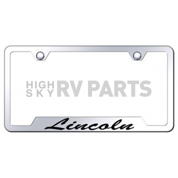 Automotive Gold License Plate Frame - Silver Stainless Steel - GFSLINEC