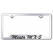 Automotive Gold License Plate Frame - Silver Stainless Steel - GFSMIAEC