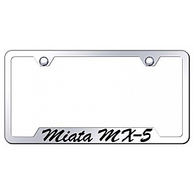 Automotive Gold License Plate Frame - Silver Stainless Steel - GFSMIAEC