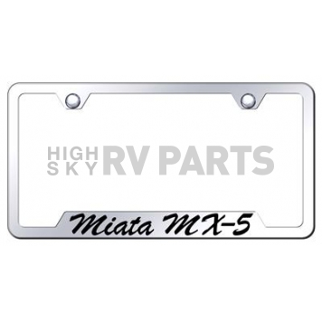 Automotive Gold License Plate Frame - Silver Stainless Steel - GFSMIAEC