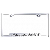 Automotive Gold License Plate Frame - Silver Stainless Steel - GFSMKZEC