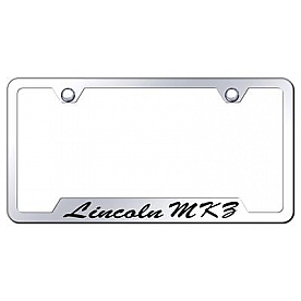 Automotive Gold License Plate Frame - Silver Stainless Steel - GFSMKZEC