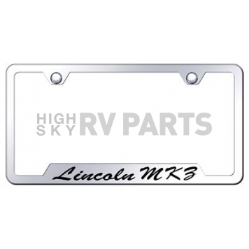 Automotive Gold License Plate Frame - Silver Stainless Steel - GFSMKZEC