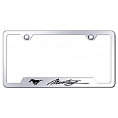 Automotive Gold License Plate Frame - Silver Stainless Steel - GFSMUSEC