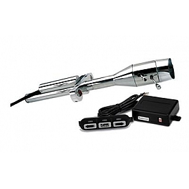 Flaming River Steering Column Bell Style 33 Inch To 34 Inch Silver Stainless Steel - FR20012PL