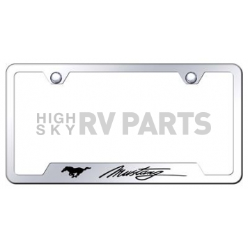 Automotive Gold License Plate Frame - Silver Stainless Steel - GFSMUSES