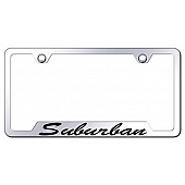 Automotive Gold License Plate Frame - Silver Stainless Steel - GFSSRBEC