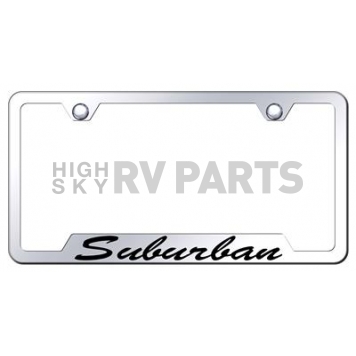 Automotive Gold License Plate Frame - Silver Stainless Steel - GFSSRBEC