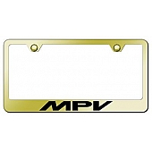 Automotive Gold License Plate Frame - Gold Stainless Steel - LFMPVEG