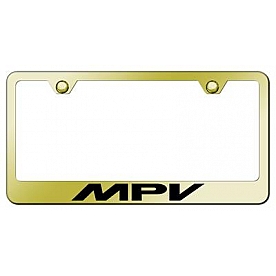 Automotive Gold License Plate Frame - Gold Stainless Steel - LFMPVEG