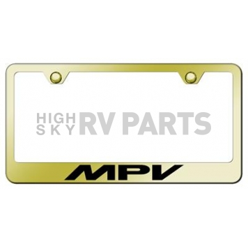 Automotive Gold License Plate Frame - Gold Stainless Steel - LFMPVEG