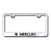 Automotive Gold License Plate Frame - Silver Stainless Steel - LFMRYEC