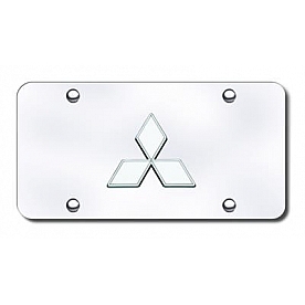 Automotive Gold License Plate - Mitsubishi Logo Stainless Steel - MITCC